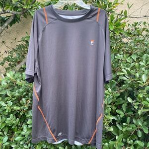 Fila Sport Gray Dry Fit Short Sleeve T-shirt. Size XL.